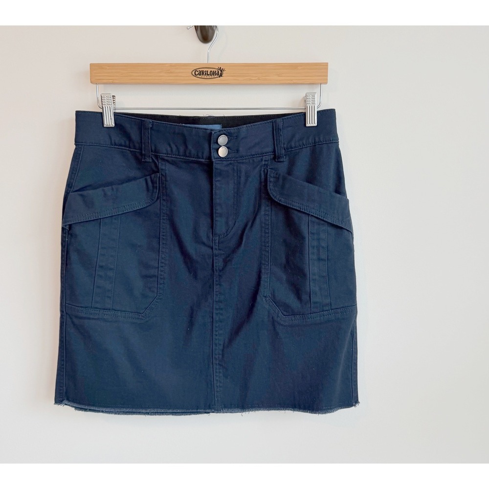 Democracy Women "Ab"solution Utility Skirt 8 Navy Blue Utility Cargo Mini